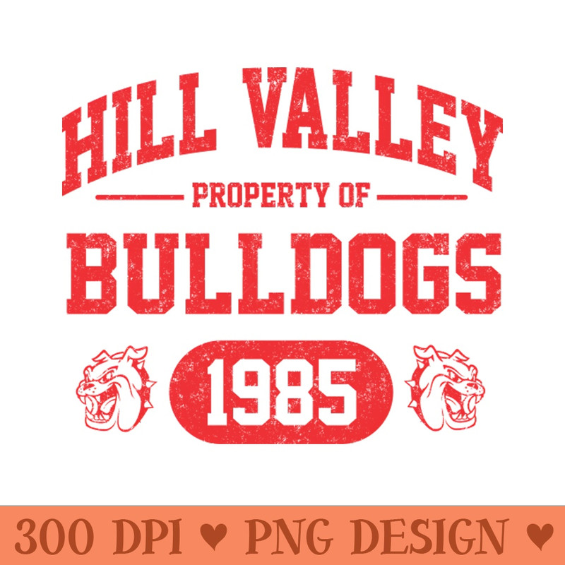 Hill Valley Bulldogs 1985 - PNG Downloadable Art - Convenience