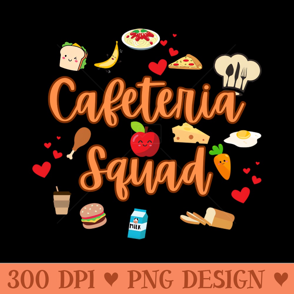 School Cafeteria Squad - PNG Downloadable Resources - Professional Design