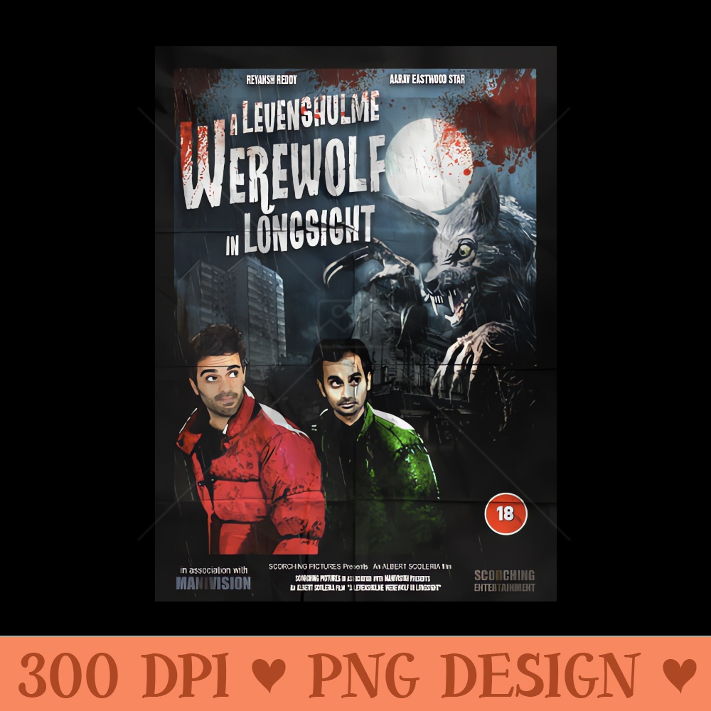 A Levenshulme Werewolf in Longsight - Sublimation PNG Designs - Latest Updates