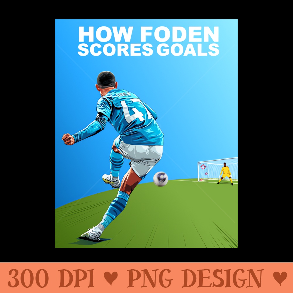 The Art of Foden Illustrating Phil Fodens GoalScoring Mastery - Download PNG Graphics - Professional Design