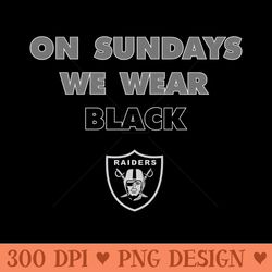 raiders on sundays we wear black - png artwork