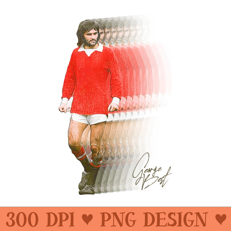 George Best Retro Fade - Digital PNG Graphics - Good Value