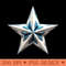 Blue and White Dallas Star - PNG Download Collection - High Quality 300 DPI