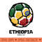 Ethiopia Football Country Flag - PNG Designs - High Quality 300 DPI