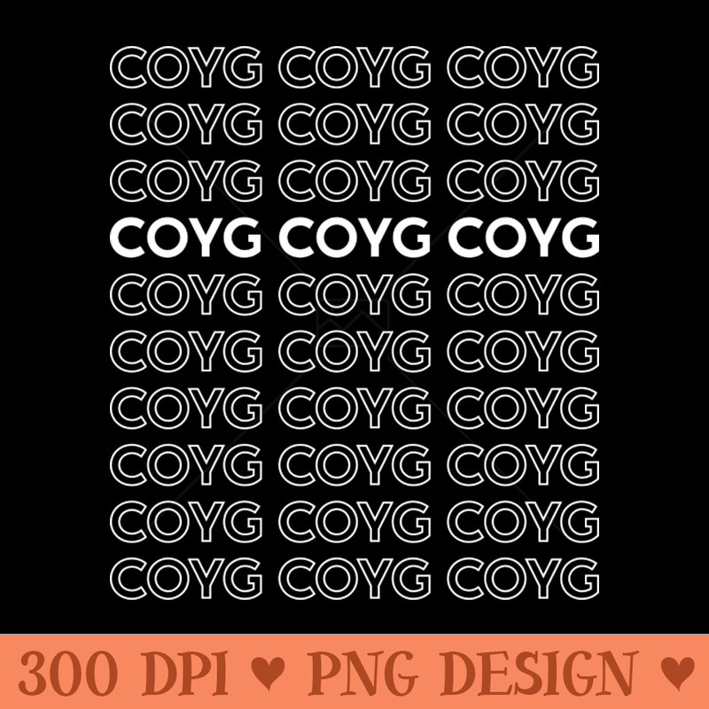 COYG COYG COYG White - Vector PNG Download - Variety