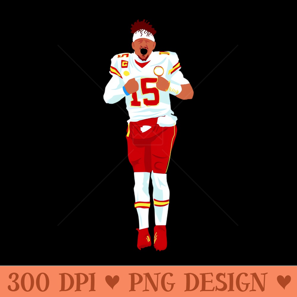 Patrick Mahomes 15 - Digital PNG Art - High Quality 300 DPI