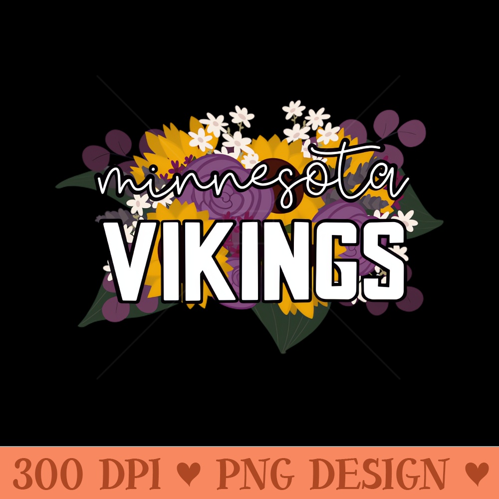 Floral Vikings - Instant PNG Download - Unique