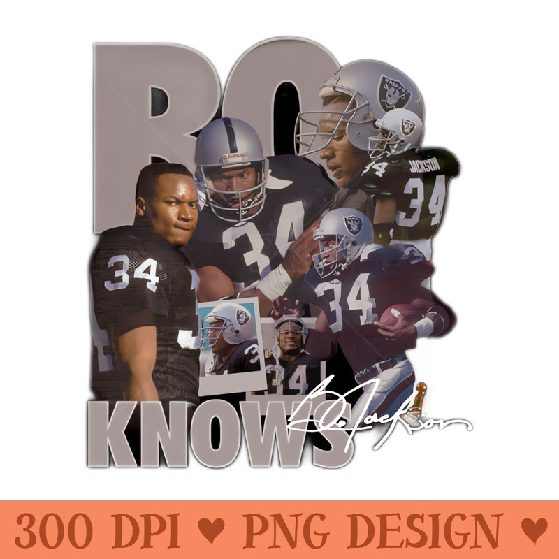 Bo Knows Raiders Vintage Tee - Premium PNG Downloads - Professional Design
