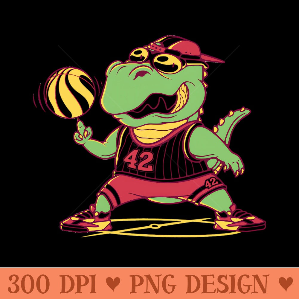 crocodile Basketball T - PNG Graphics - Unique