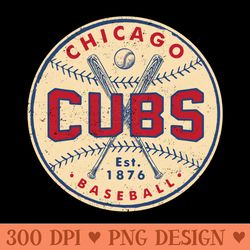 chicago cubs crossed bats - png designs