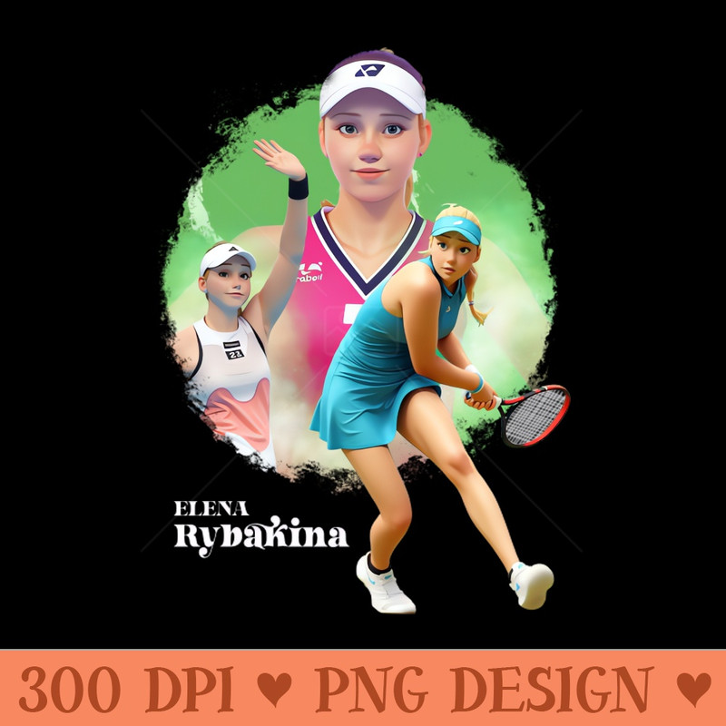 Elena Rybakina cartoon - PNG Illustrations - Variety