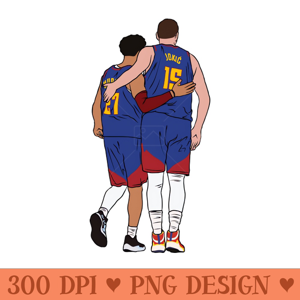 Jamal Murray and Nikola Jokic - Digital PNG Art - Popularity