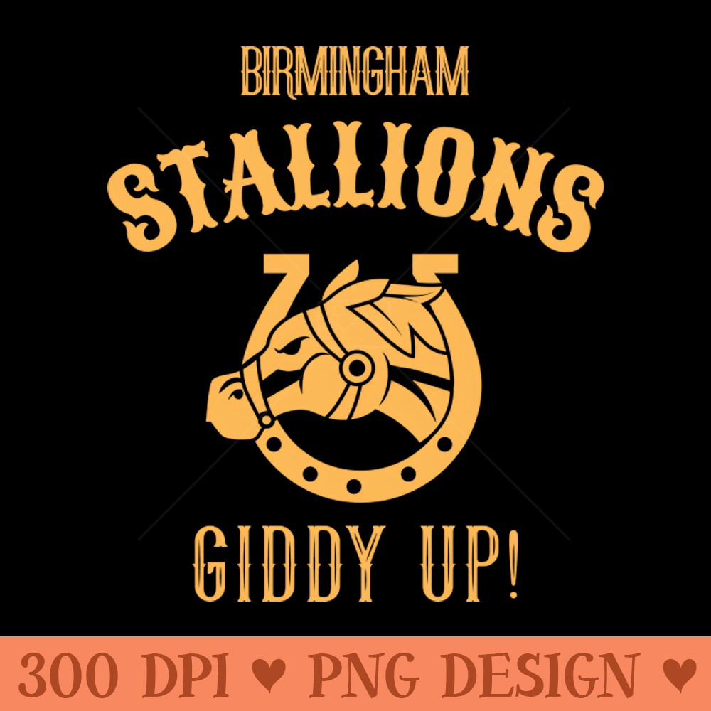 Birmingham Stallions - Digital PNG Graphics - Customer Support