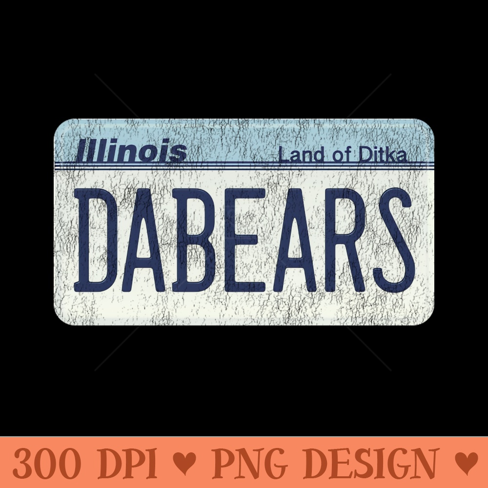 Land of Ditka License Plate - Digital PNG Art - Popularity