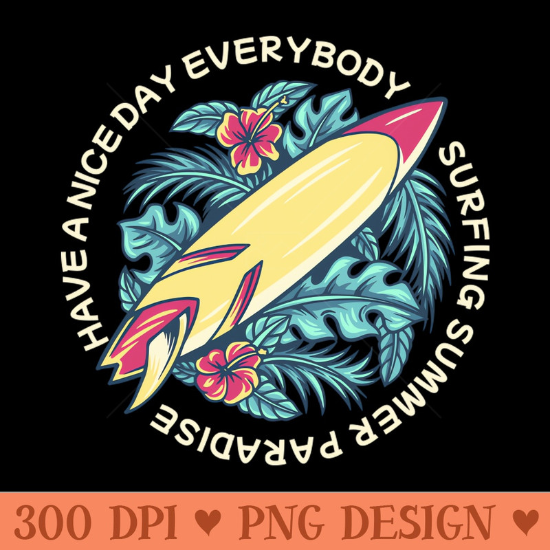 Summer Surfing Paradise - PNG Download Store - Convenience