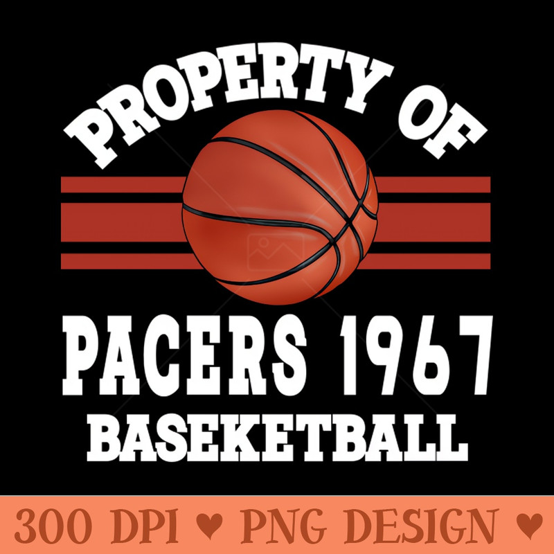 Proud Name Pacers Graphic Property Vintage Basketball - Digital PNG Files - Professional Design
