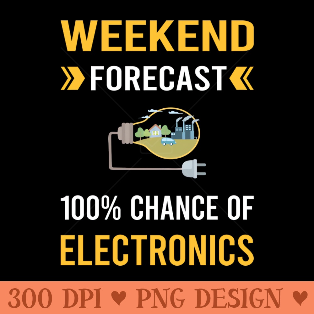 Weekend Forecast Electronics - Download PNG Graphics - Professional Design