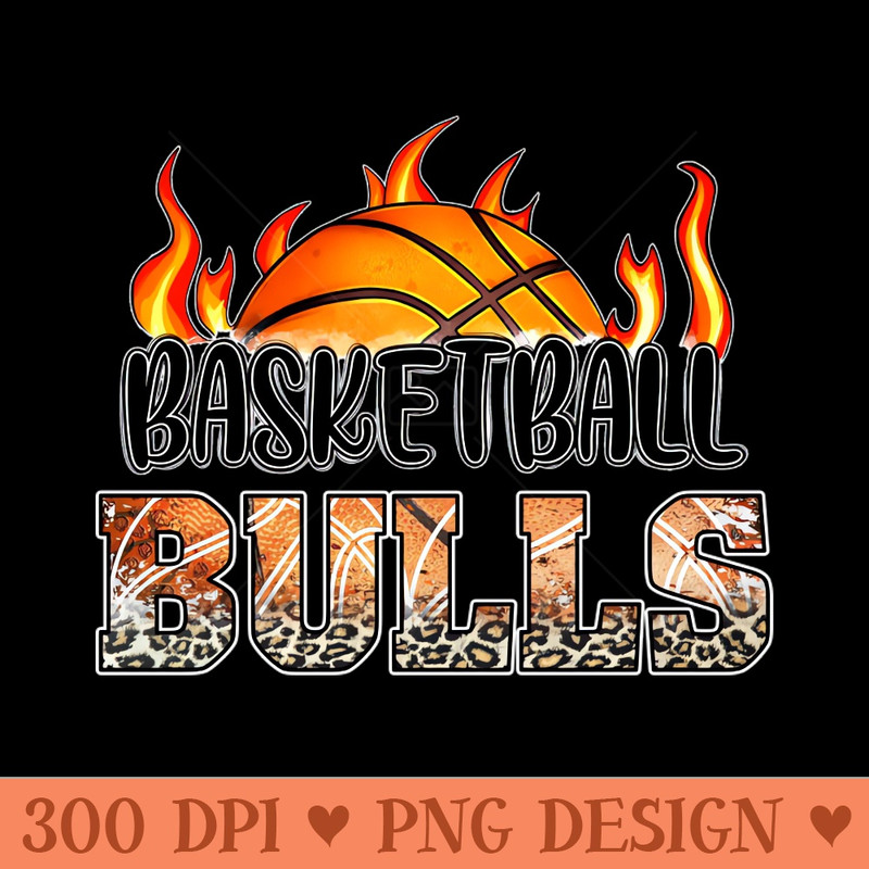 Classic Basketball Design Bulls Personalized Proud Name - PNG Illustrations - Convenience
