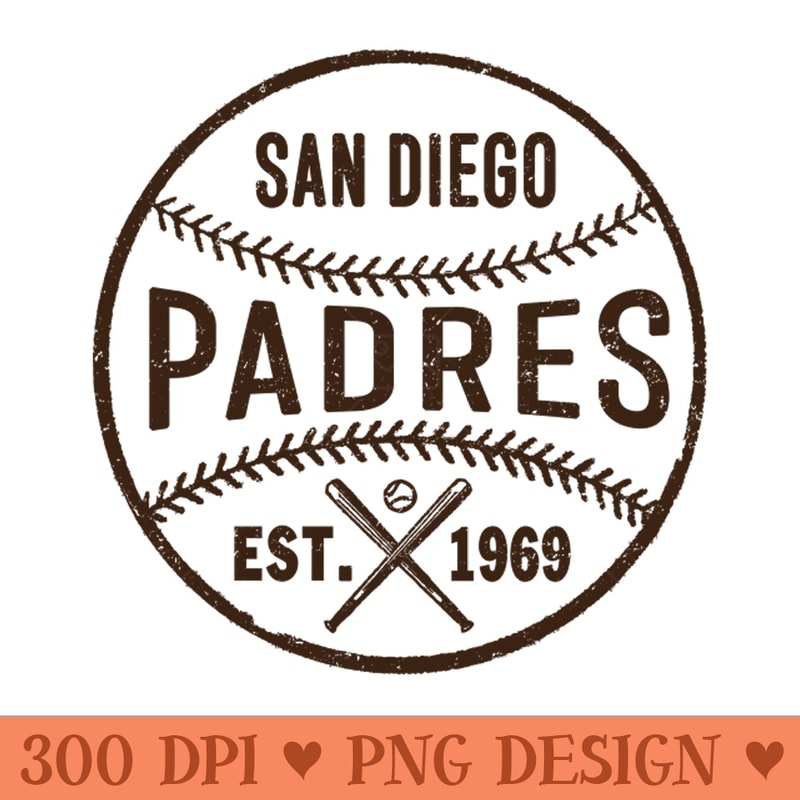 Vintage San Diego Padres Ball by Buck Tee - PNG Designs - Convenience