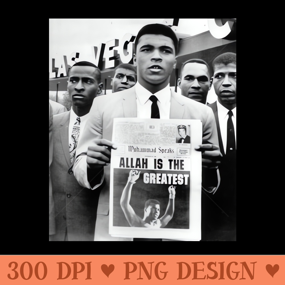 Muhammad Ali breaking news vintage - Instant PNG Download - Customer Support