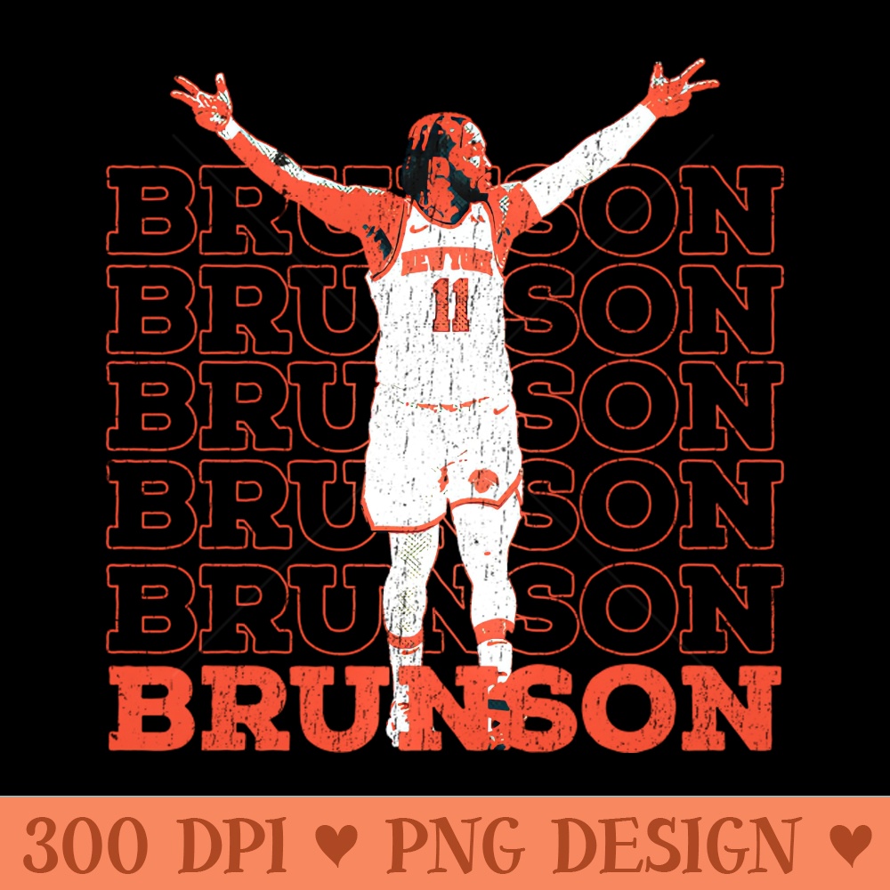 jalen brunson vintage grunge - PNG Printables - Customer Support