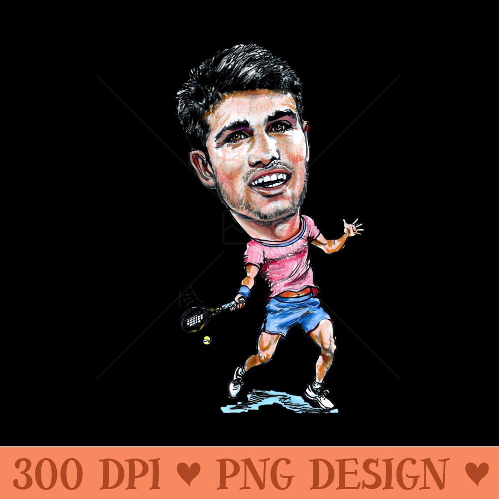 Carlos Alcaraz tennis pro - High Quality PNG - Professional Design