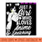 Just A Girl Who Loves Anime u0026 Sketching - Digital PNG Graphics - Professional Design