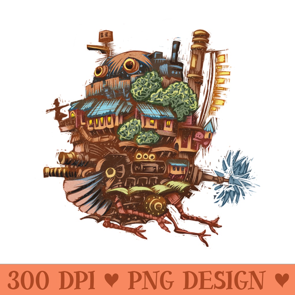 Moving castle - Digital PNG Files - High Quality 300 DPI