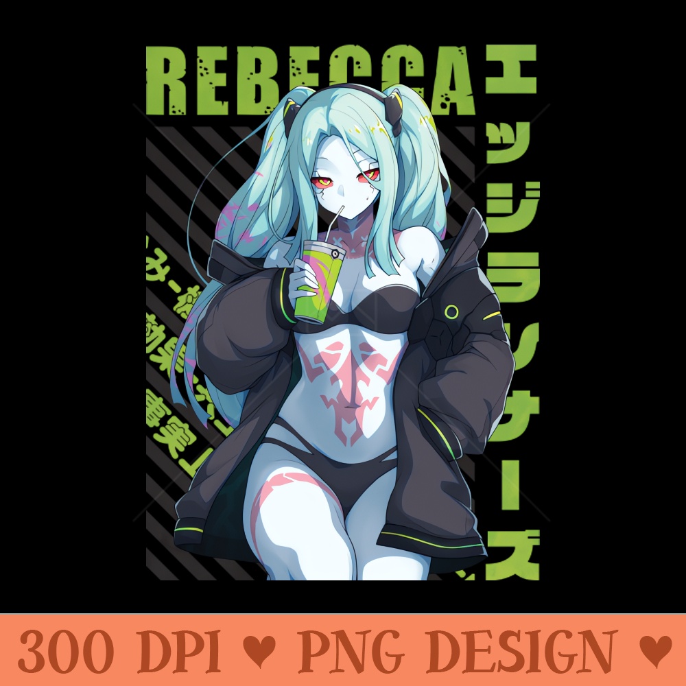 Cyberpunk Edgerunners Rebecca 01 - PNG Design Downloads - Popularity