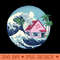 the great wave at kame house - Vector PNG Download - Unique