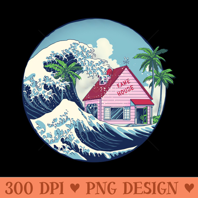 the great wave at kame house - Vector PNG Download - Unique