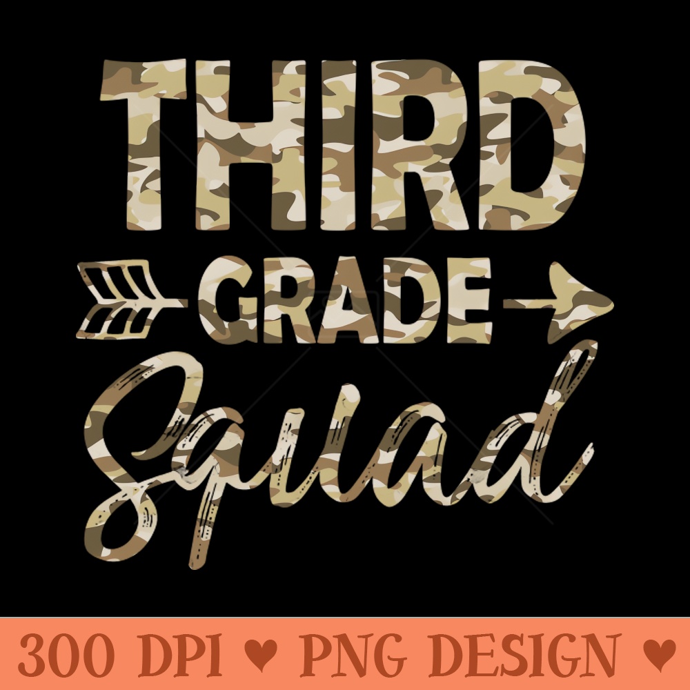 Third Grade Camo Teacher Welcome Back To School - PNG Design Downloads - Flexibility