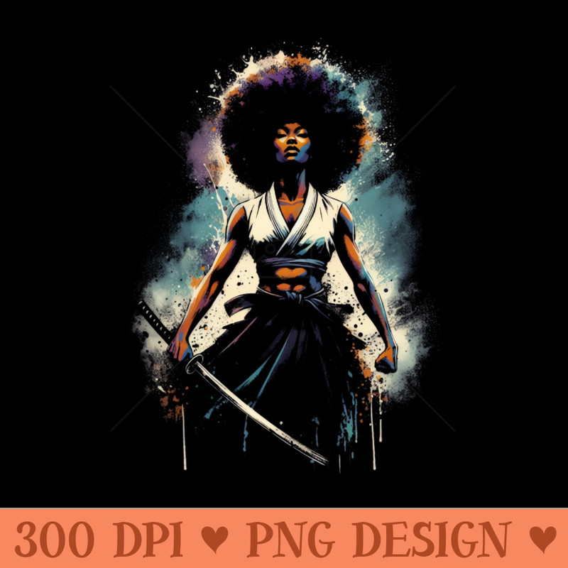 Afro Samurai Girl - PNG Download Library - Good Value