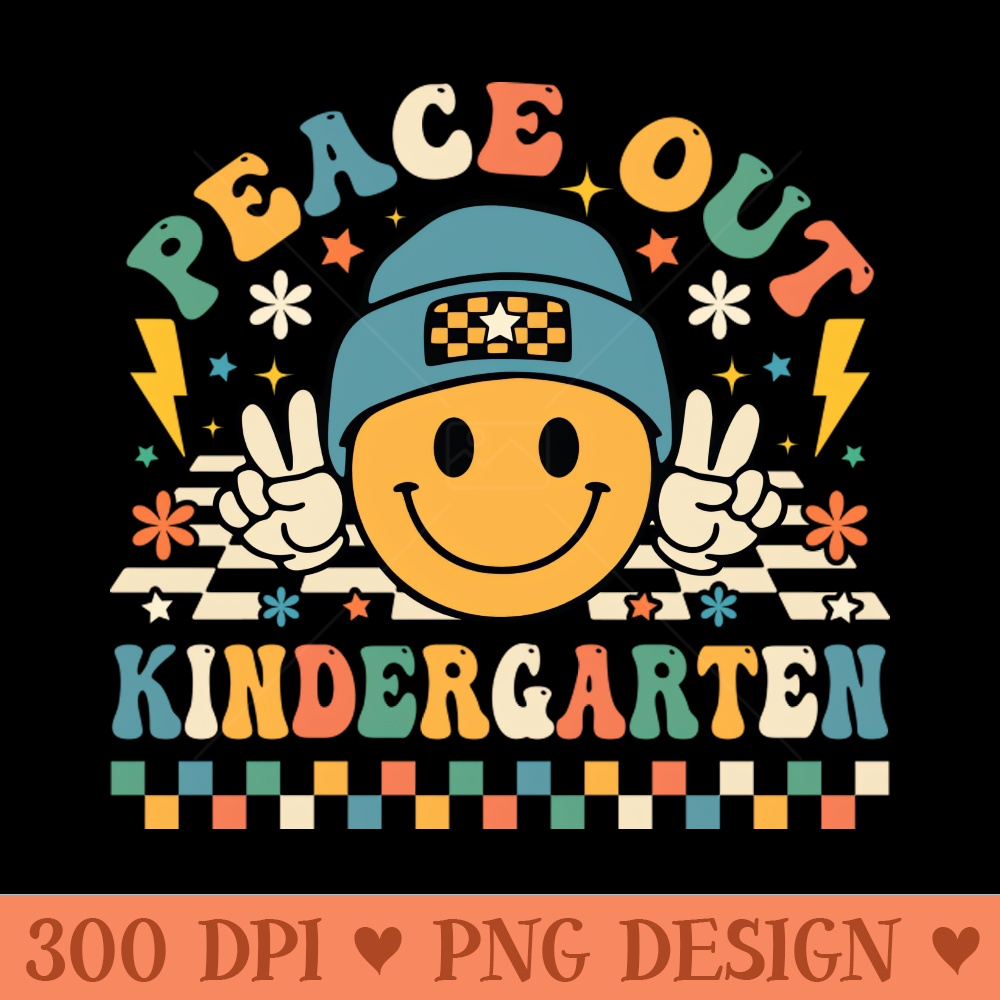 Peace Out Kindergarten Funny Last Day of School - Transparent PNG - Convenience