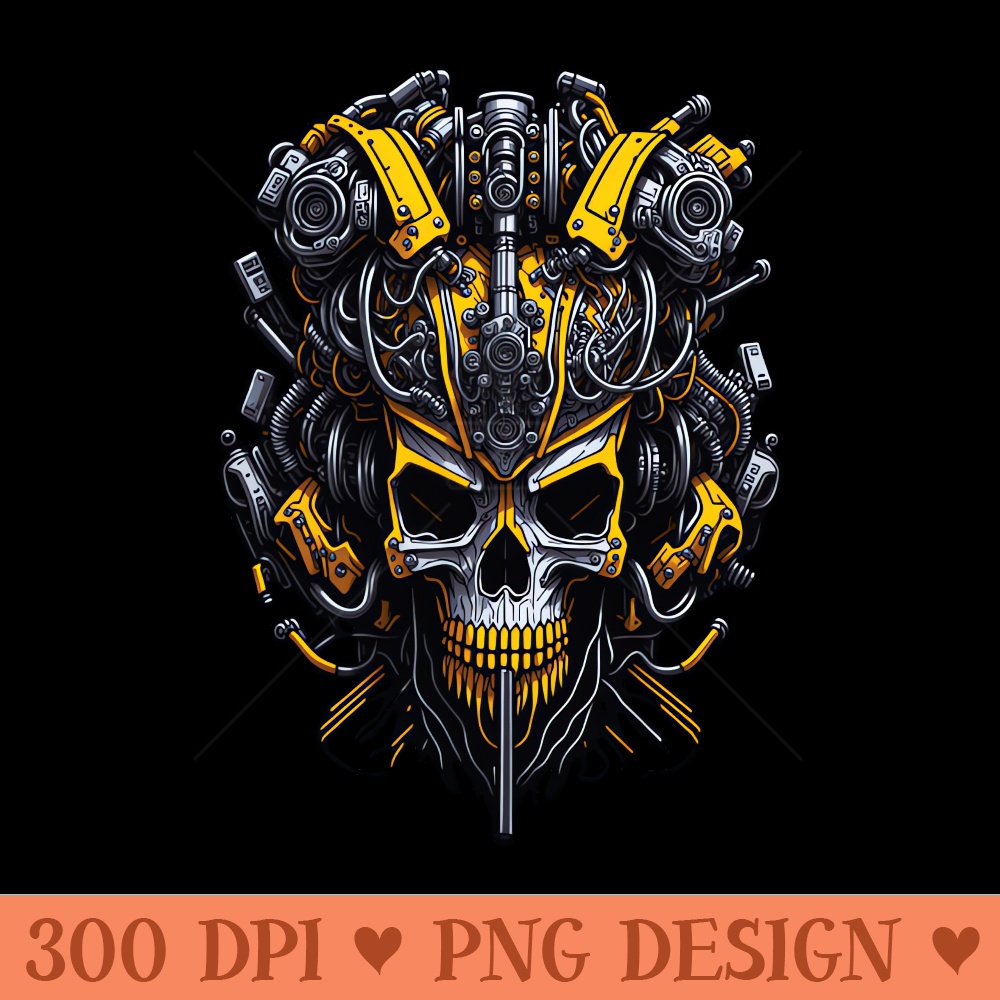 Mecha Skull S01 D31 - PNG Image Downloads - Professional Design