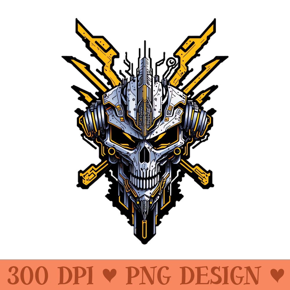 Mecha Skull S03 D17 - Digital PNG Files - Professional Design