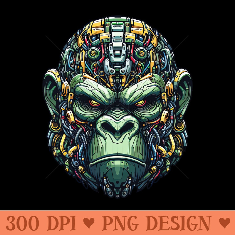 Mecha Apes S01 D45 - Sublimation PNG Designs - Unique