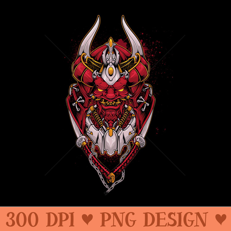 Demon japanese oni mask - Vector PNG Download - High Quality 300 DPI