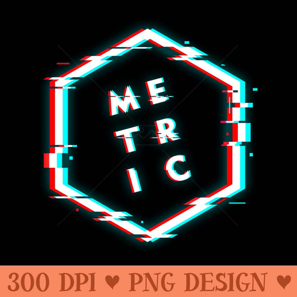 METRIC POLYGON GLITCH - PNG Printables - Convenience