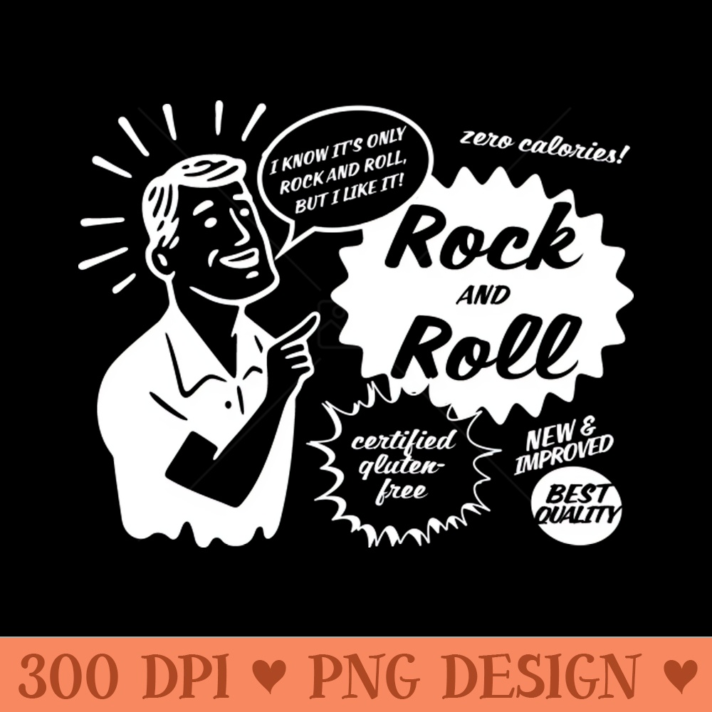 Rock and Roll light on dark - PNG Download - Good Value