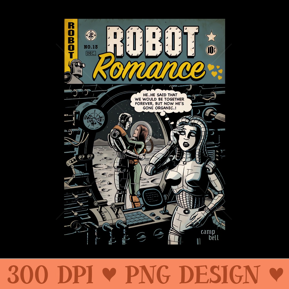 Robot Romance comic book small - PNG Downloadable Art - Popularity