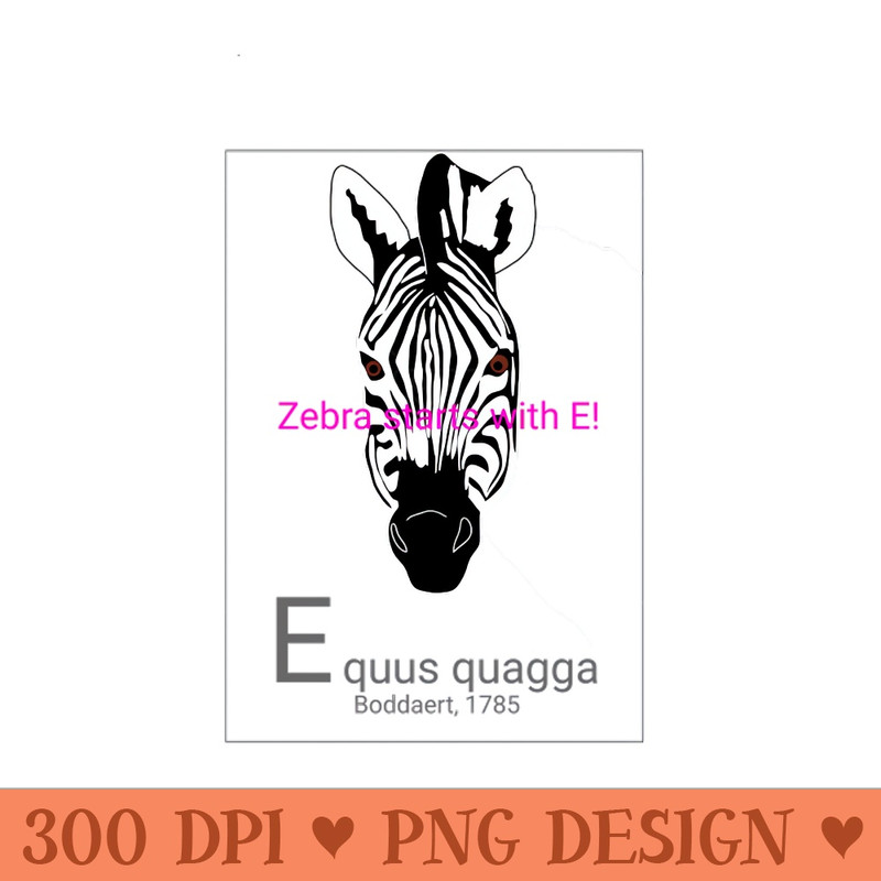 Zebra starts with E - Digital PNG Download - Latest Updates