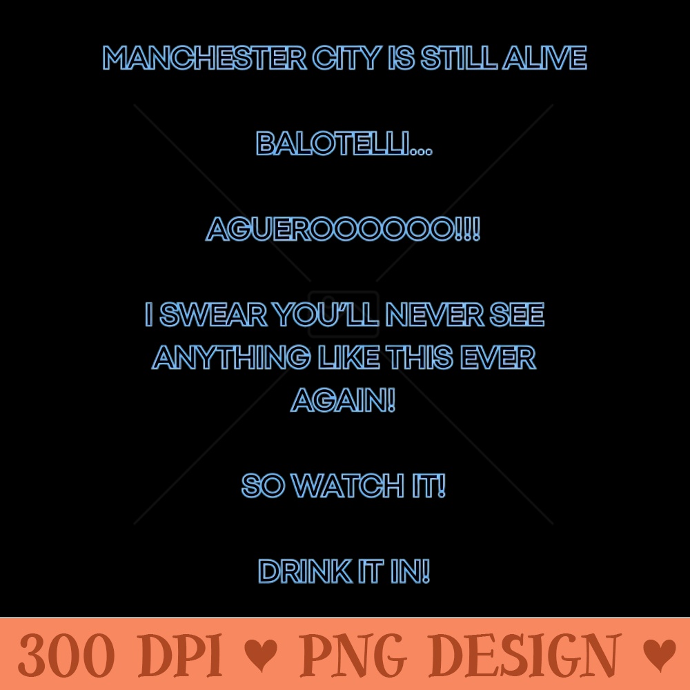 Iconic Aguero Commentary Manchester City - Transparent PNG - Good Value