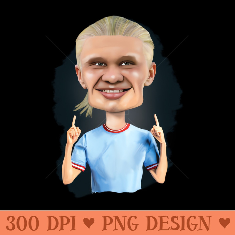 Caricature of Erling Haaland - PNG Download Collection - Convenience