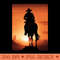 Lonely cowboy - Digital PNG Art - Convenience