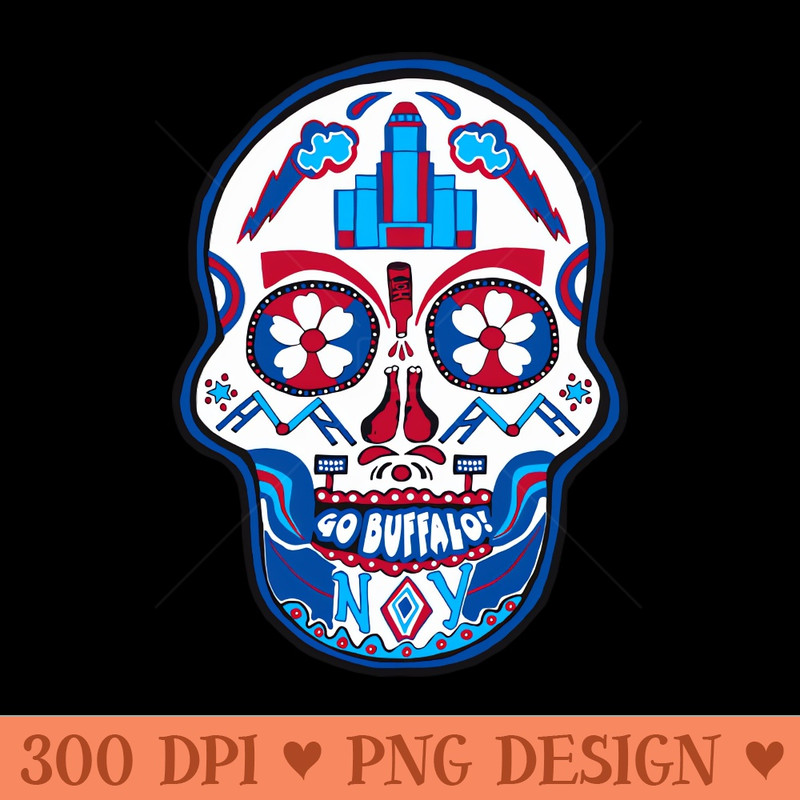 Buffalo Sugar Skull - Digital PNG Files - Popularity