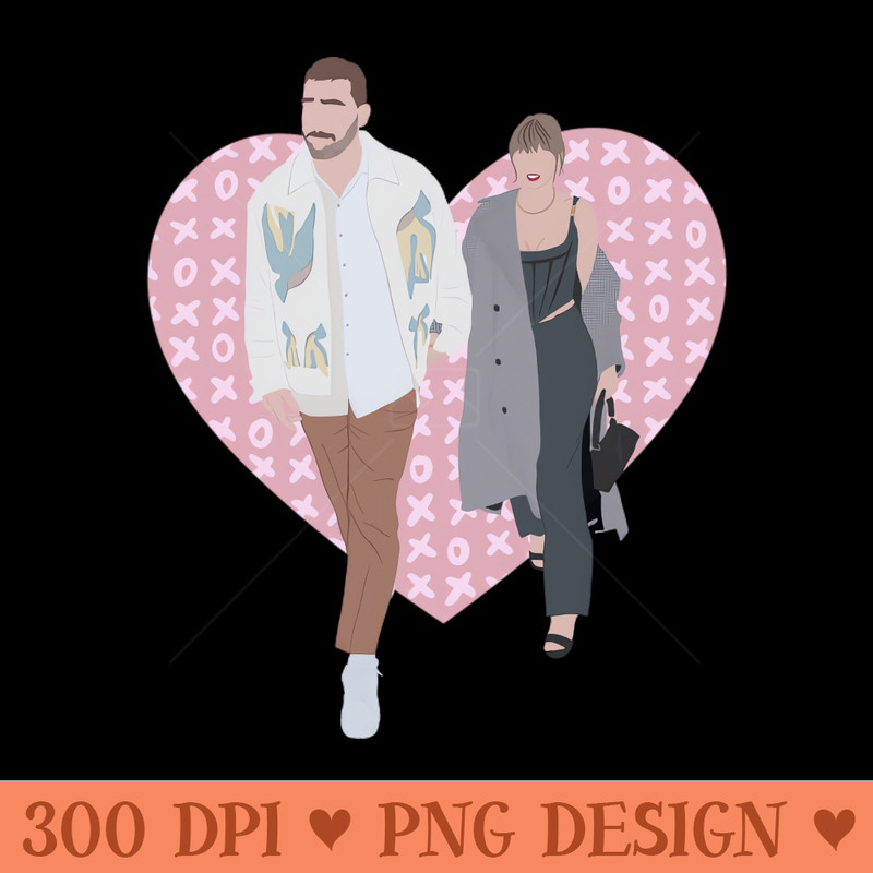 Taylor and Travis with Heart - PNG File Download - Flexibility
