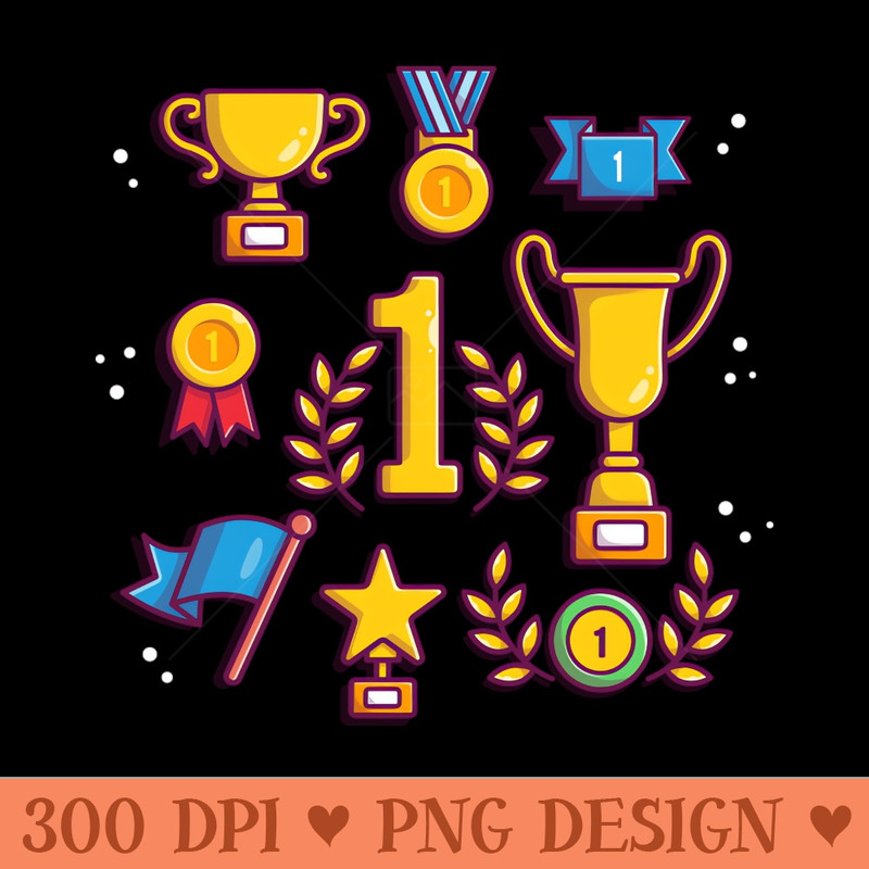 Trophy Set - PNG Download Library - Popularity