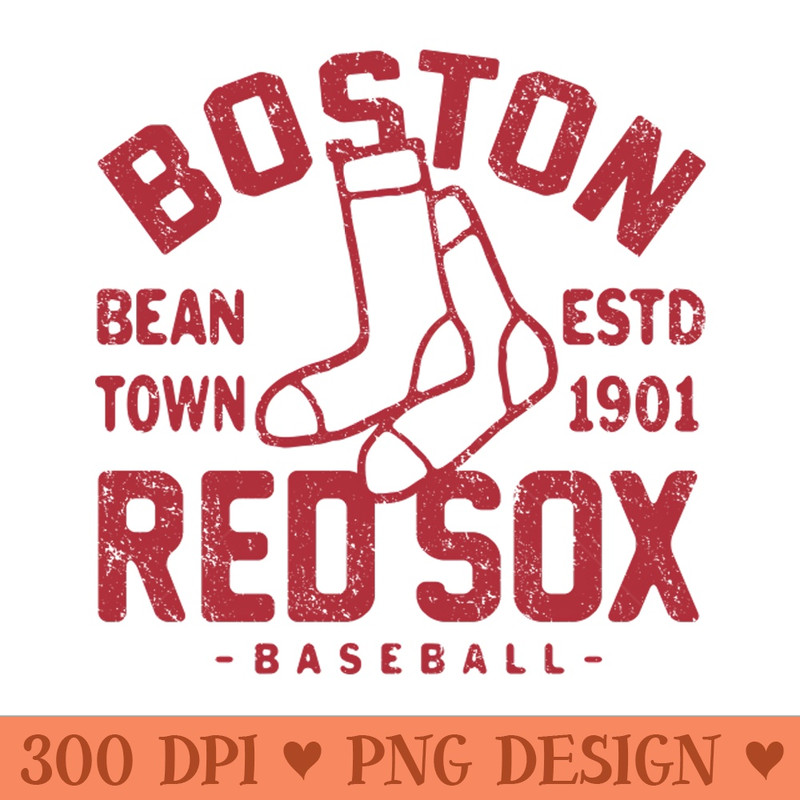 Boston Red Sox Retro 1 by Buck Tee - PNG Artwork - High Quality 300 DPI