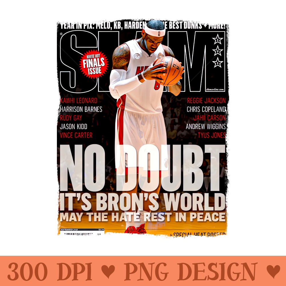 Lebron SLAM MAG - PNG Downloadable Art - Flexibility